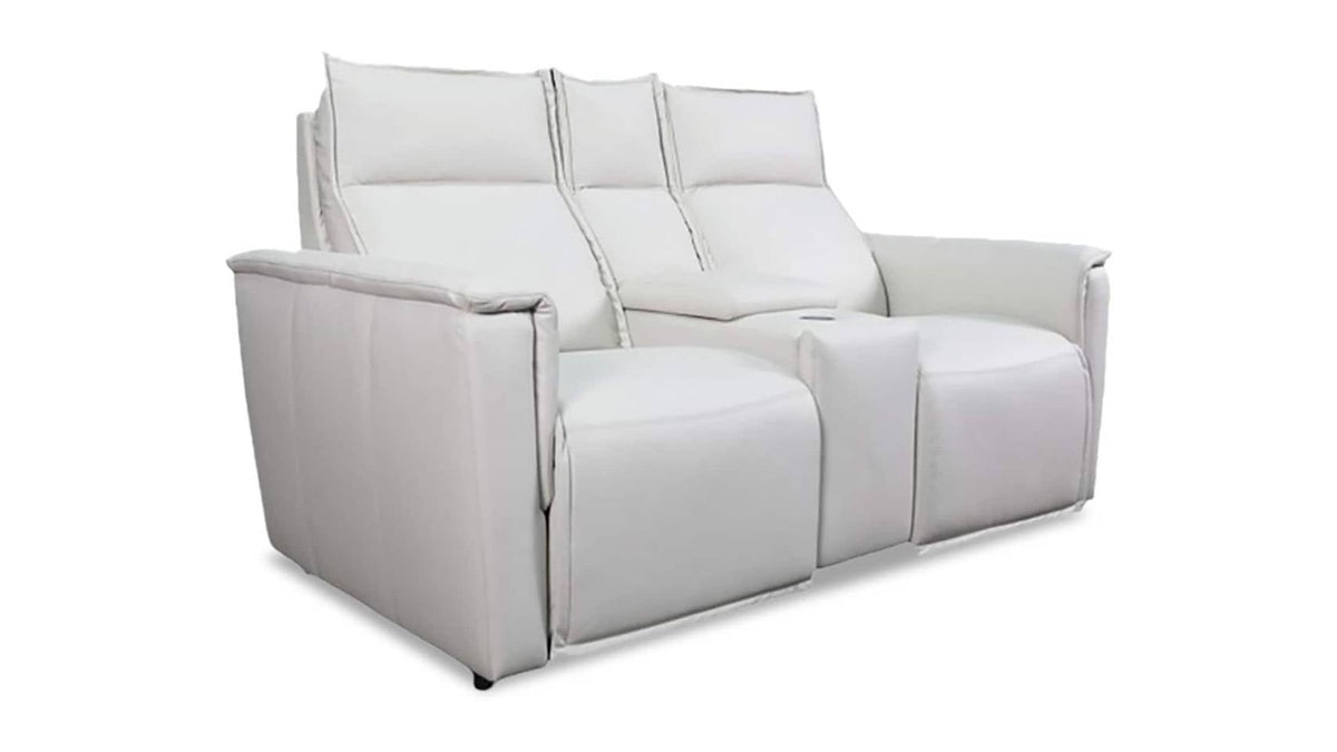 Chauncey Leather Power Reclining Loveseat with Center Console