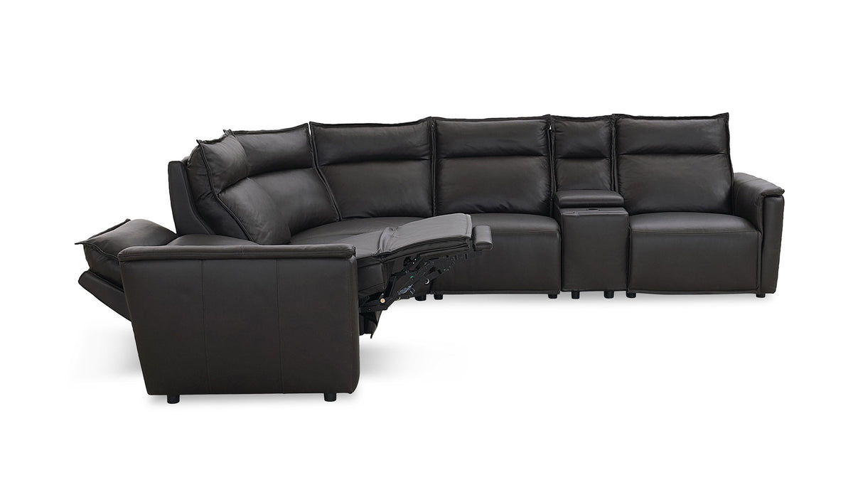 Chauncey Leather Power Reclining Sectional