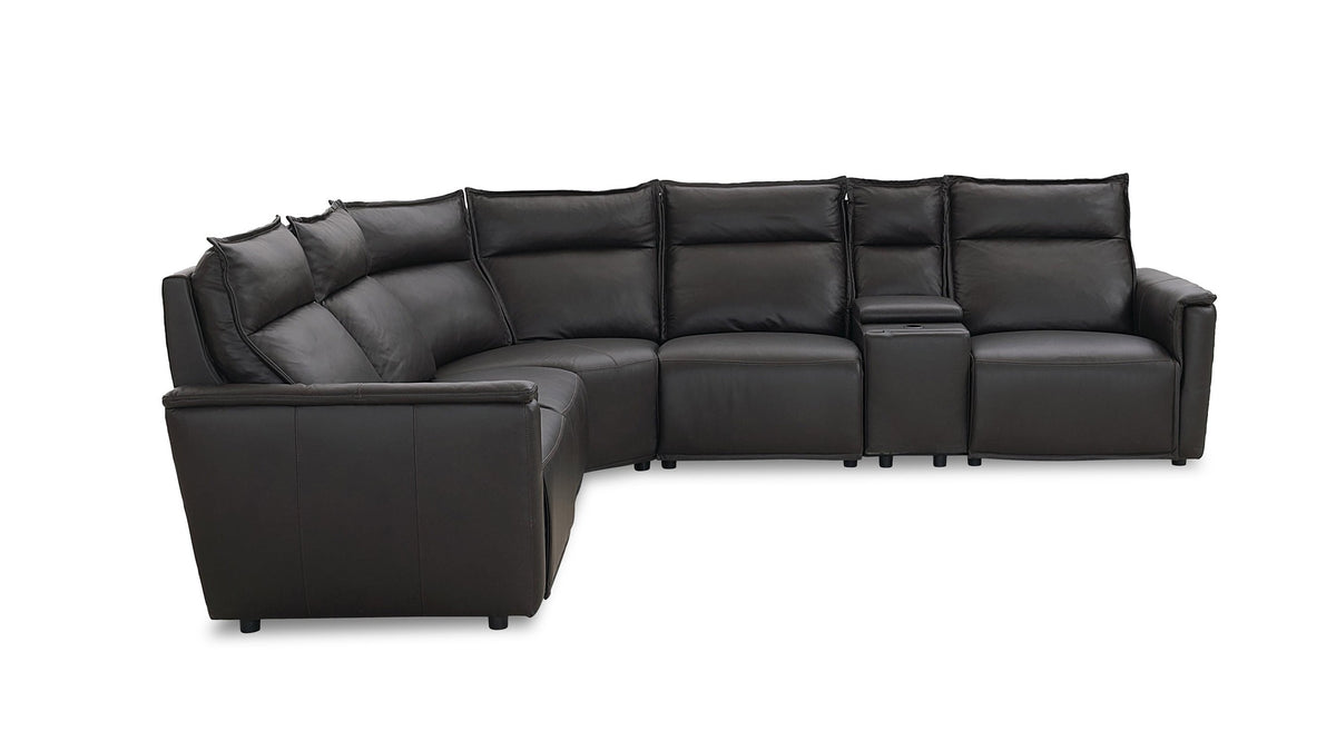 Chauncey Leather Power Reclining Sectional