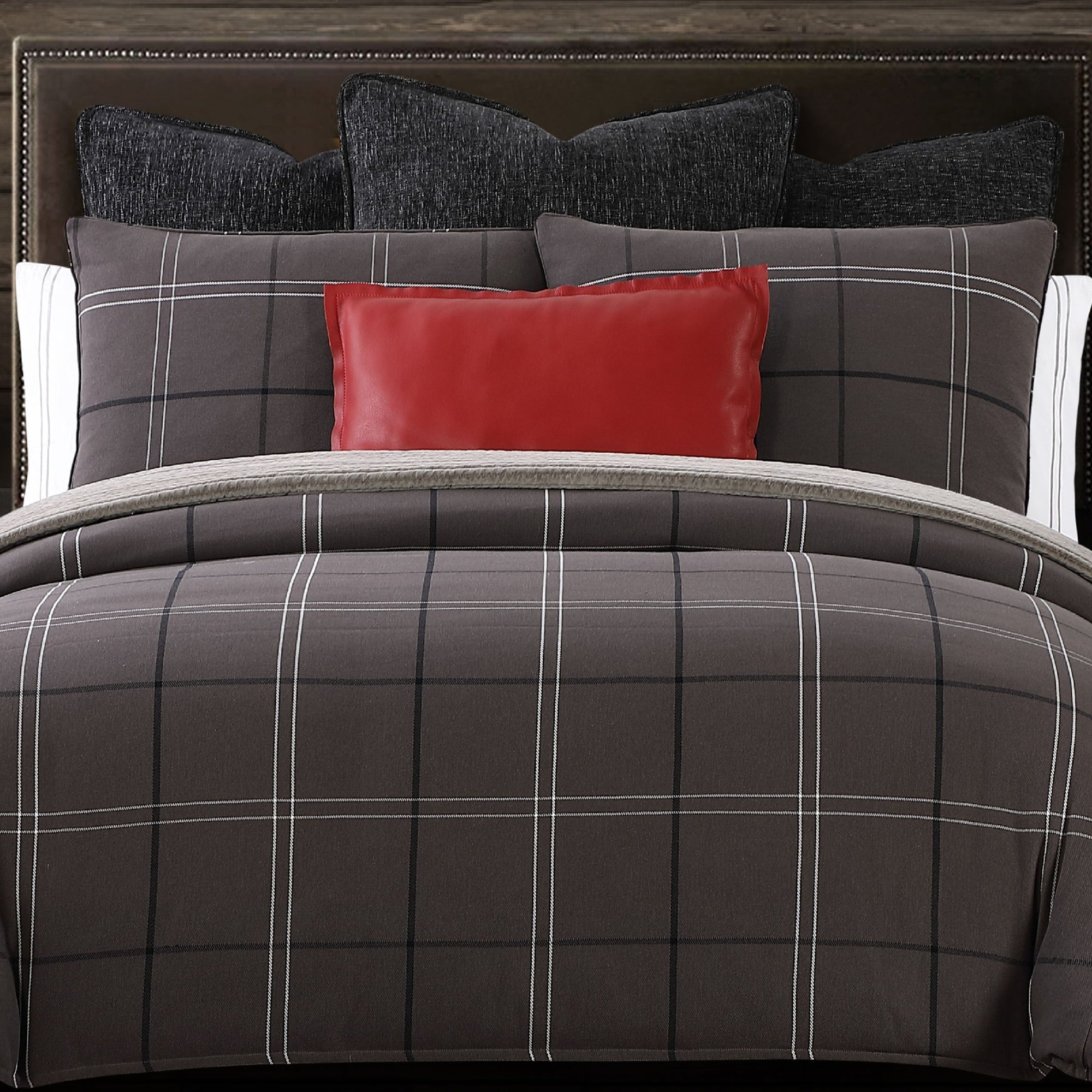 Heath - King Comforter Set (Set of 3) - Graphite