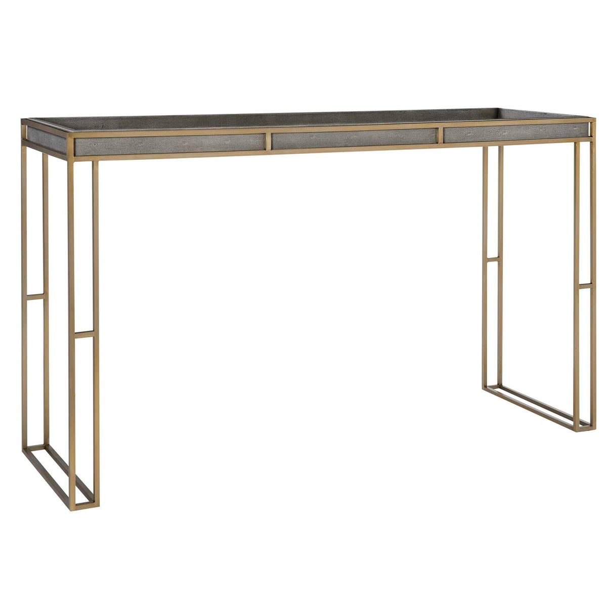 Cardew - Modern Console Table - Silver &amp; Gold