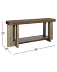 Nova - Console Table - Cerused Charcoal Oak