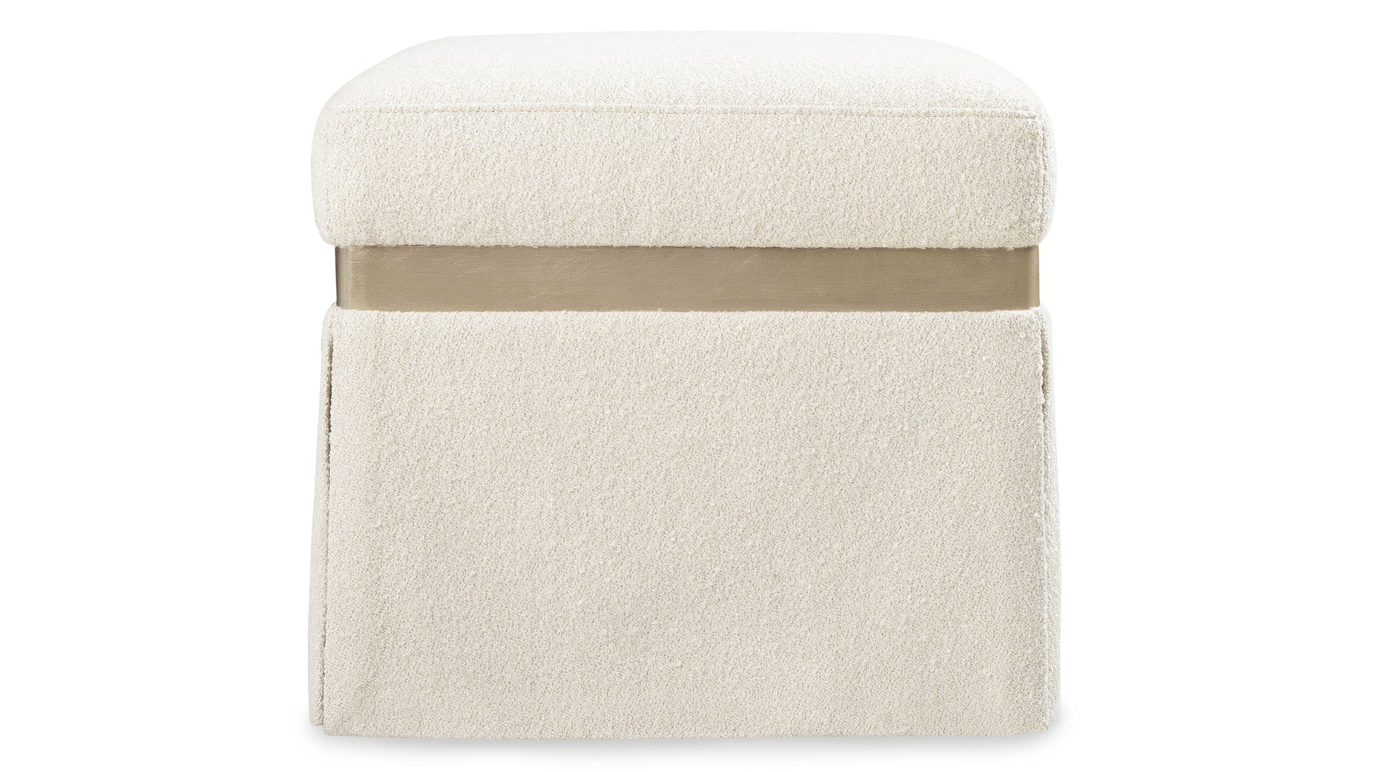 Melange - Dream Weaver Pouf - White