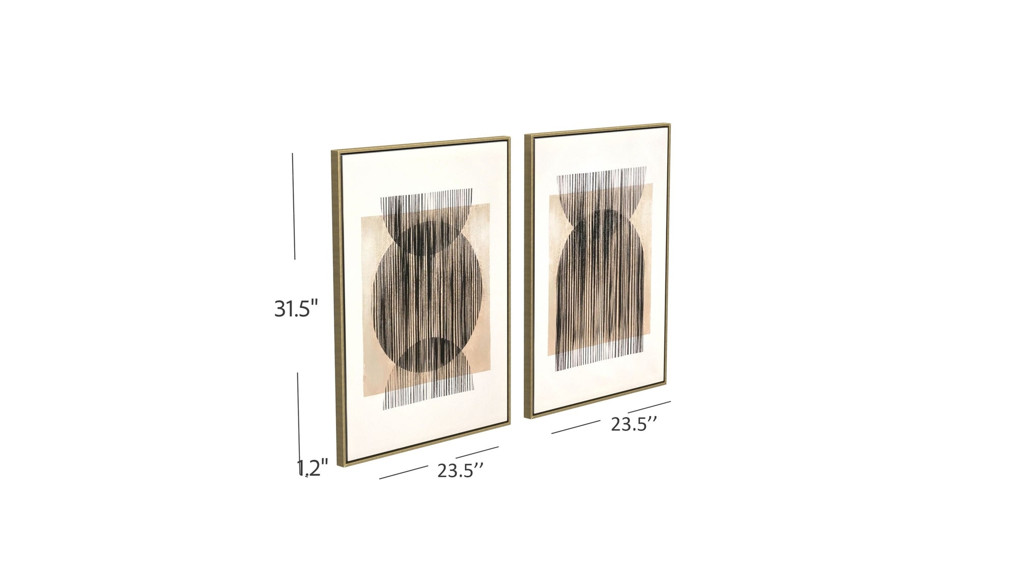 Together Canvas Art Set of 2 - Light Brown