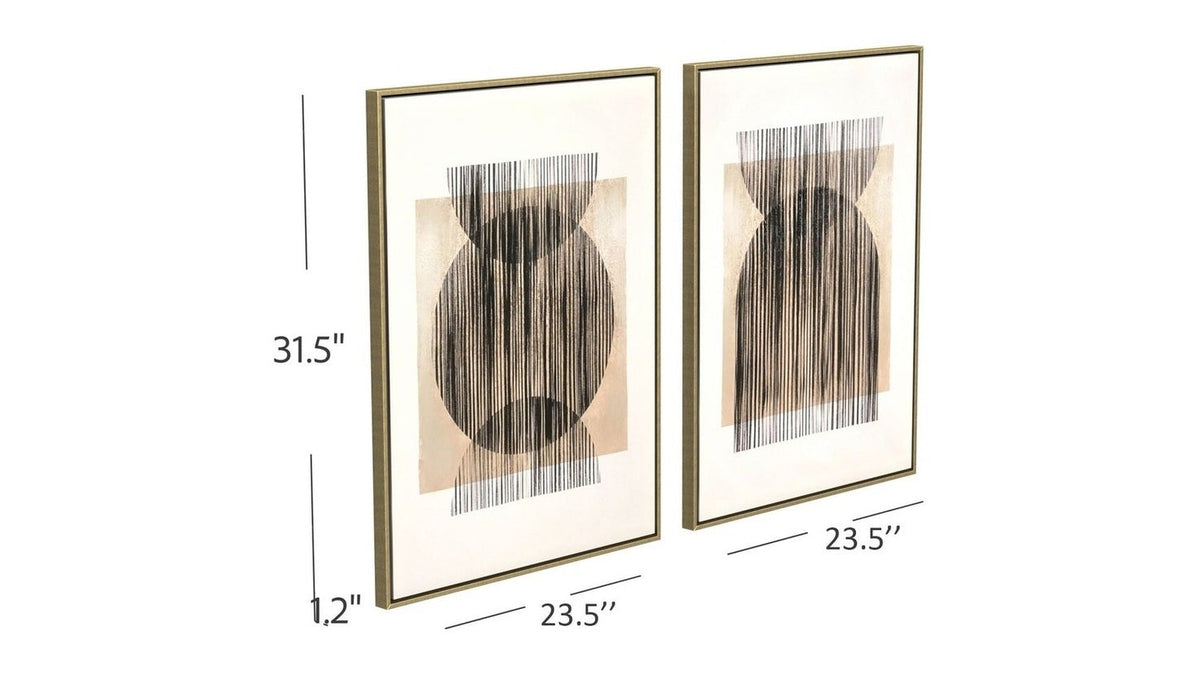 Together Canvas Art Set of 2 - Light Brown