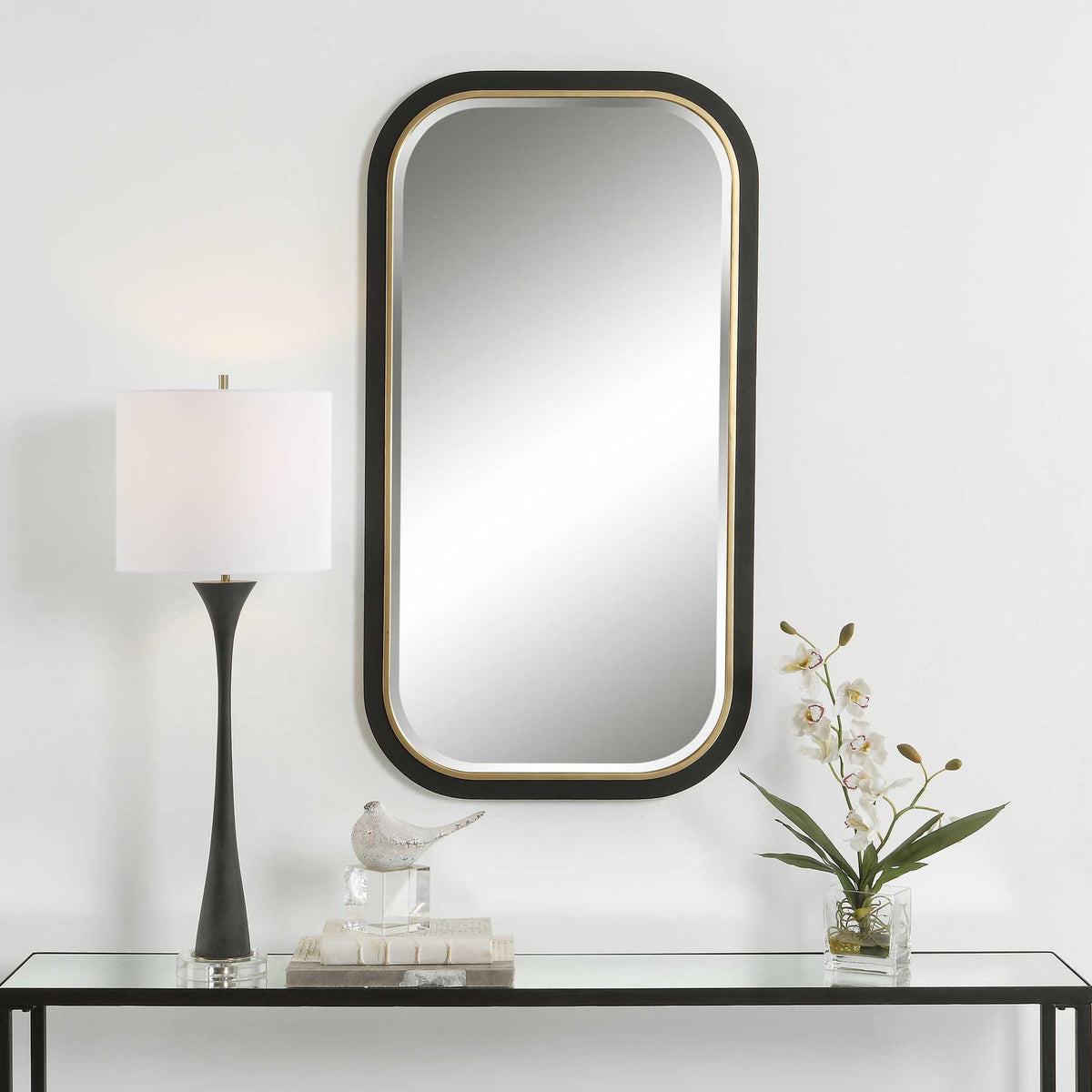 Nevaeh - Curved Rectangle Mirror