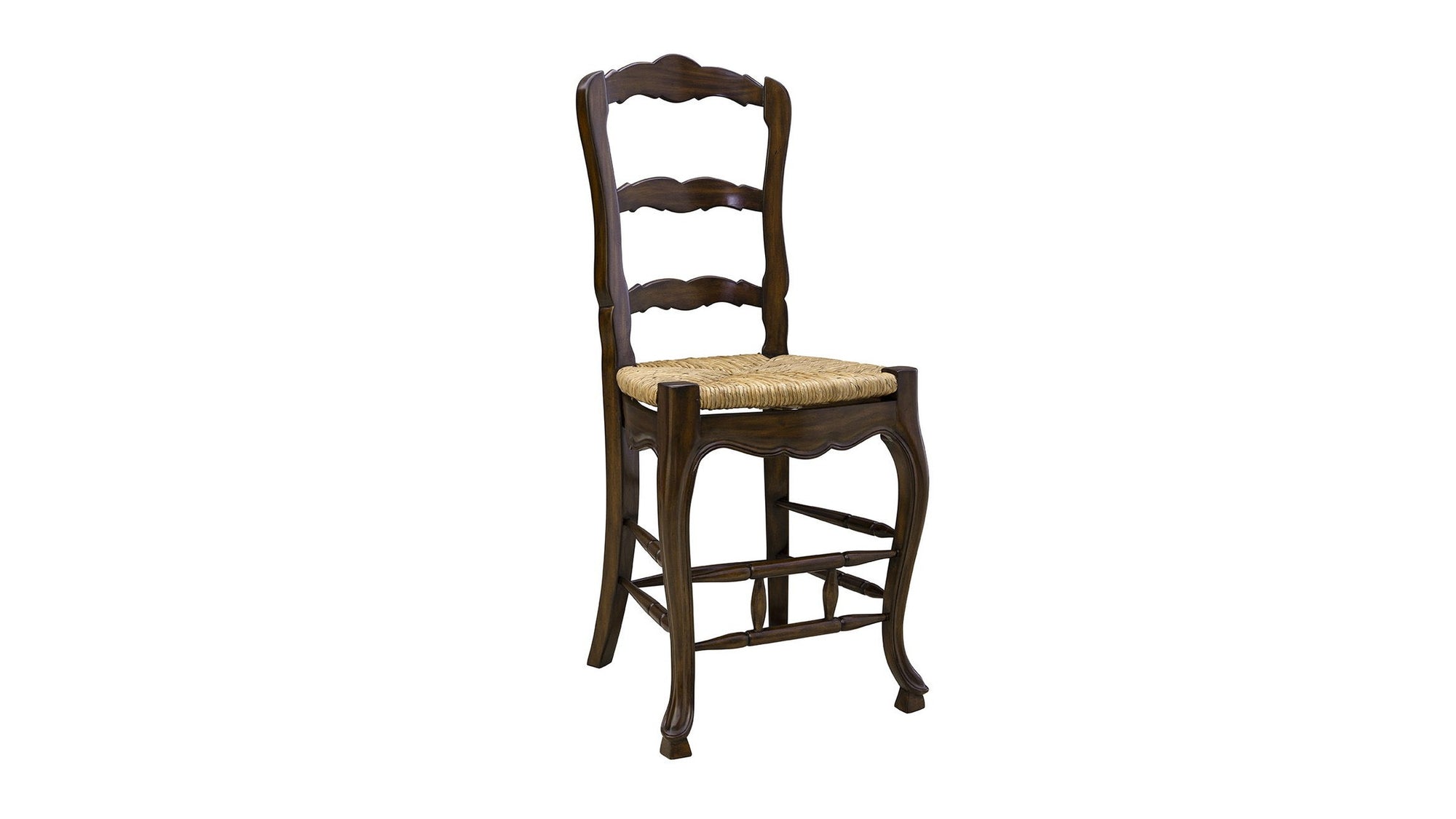 24" Ladderback Counter Stool - Dark Brown