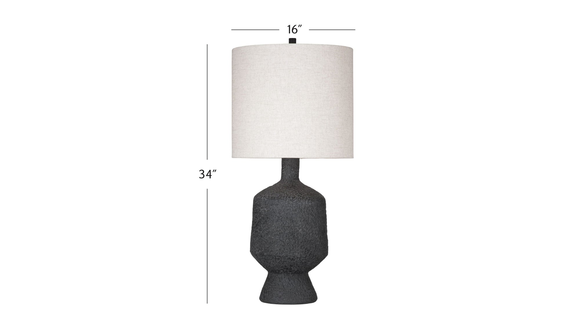 Hartley - Table Lamp - Dark Gray / White