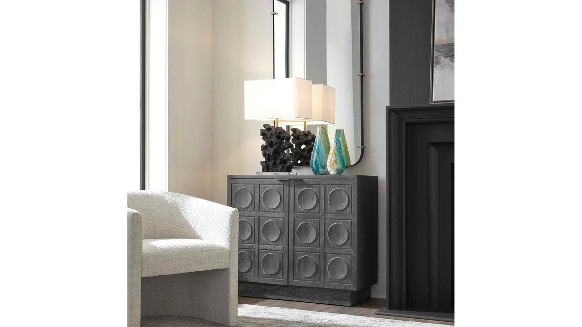 Shelby - 2 Door Ebony Stained Cabinet