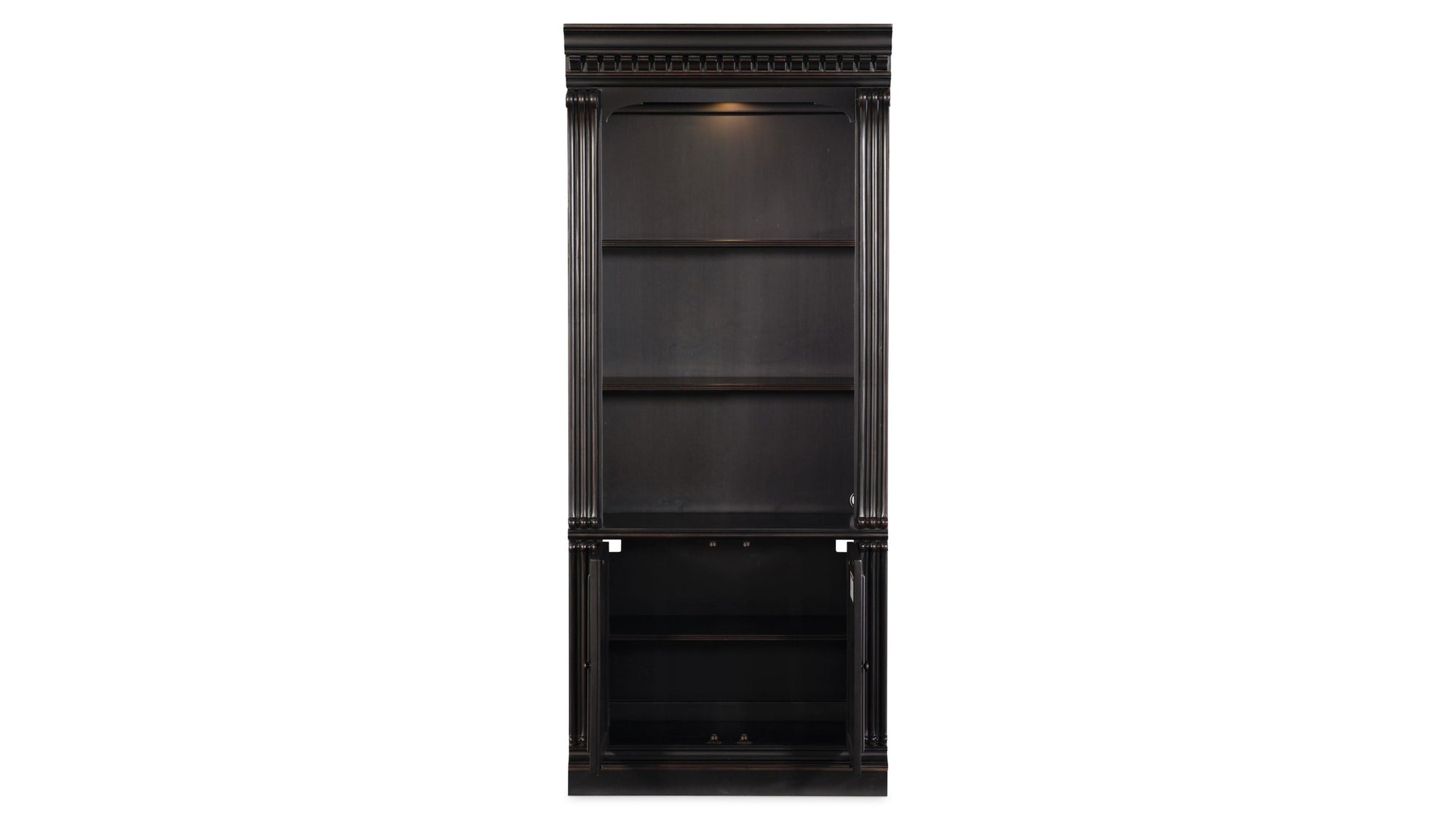 Telluride - Bunching Bookcase With Doors - Black
