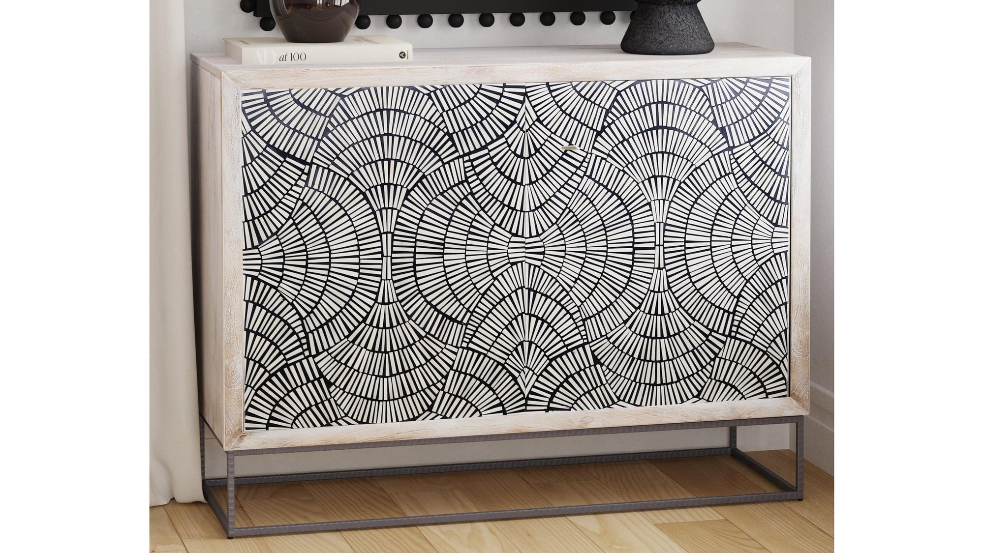 Magnolia - Bar Cabinet - Contrast Bone / White Wash Mango