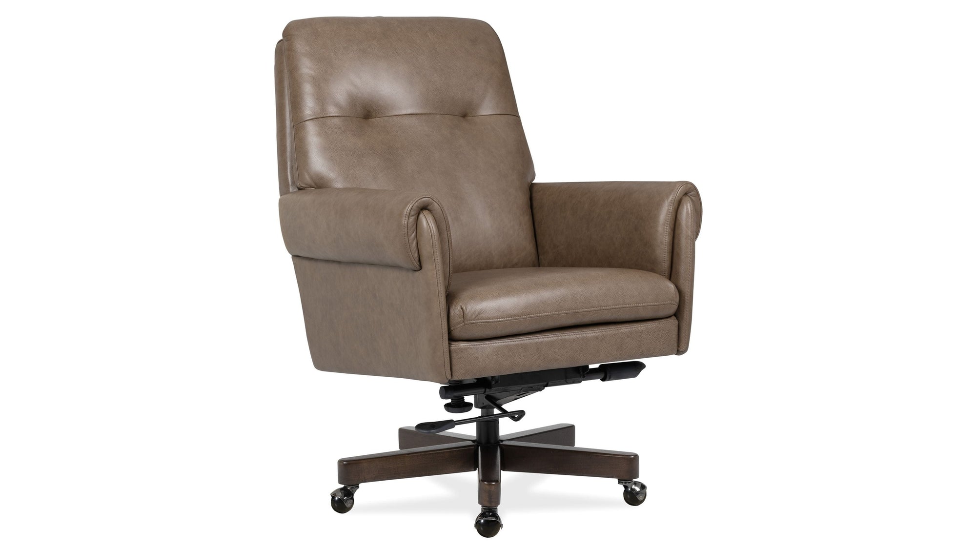 EC - Lenora Swivel Tilt Executive Chair - Dark Brown