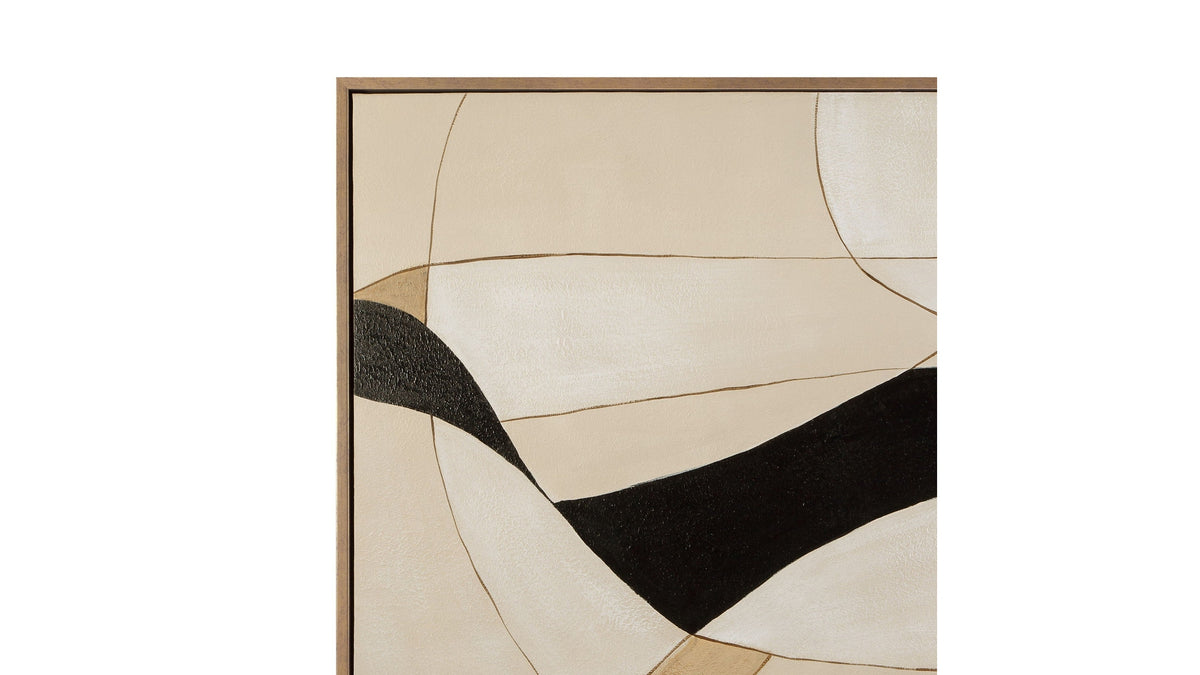 Golden Contour Framed Canvas Set of 2 - Gold
