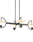 Kyoto - 4 Light Linear LED Chandelier - Black