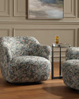 Ansel - Tapestry Swivel Chair - Green