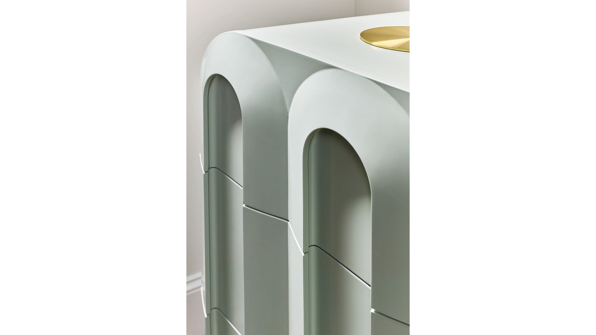 Commerce And Market - Groove Three-Drawer Chest - Light Blue