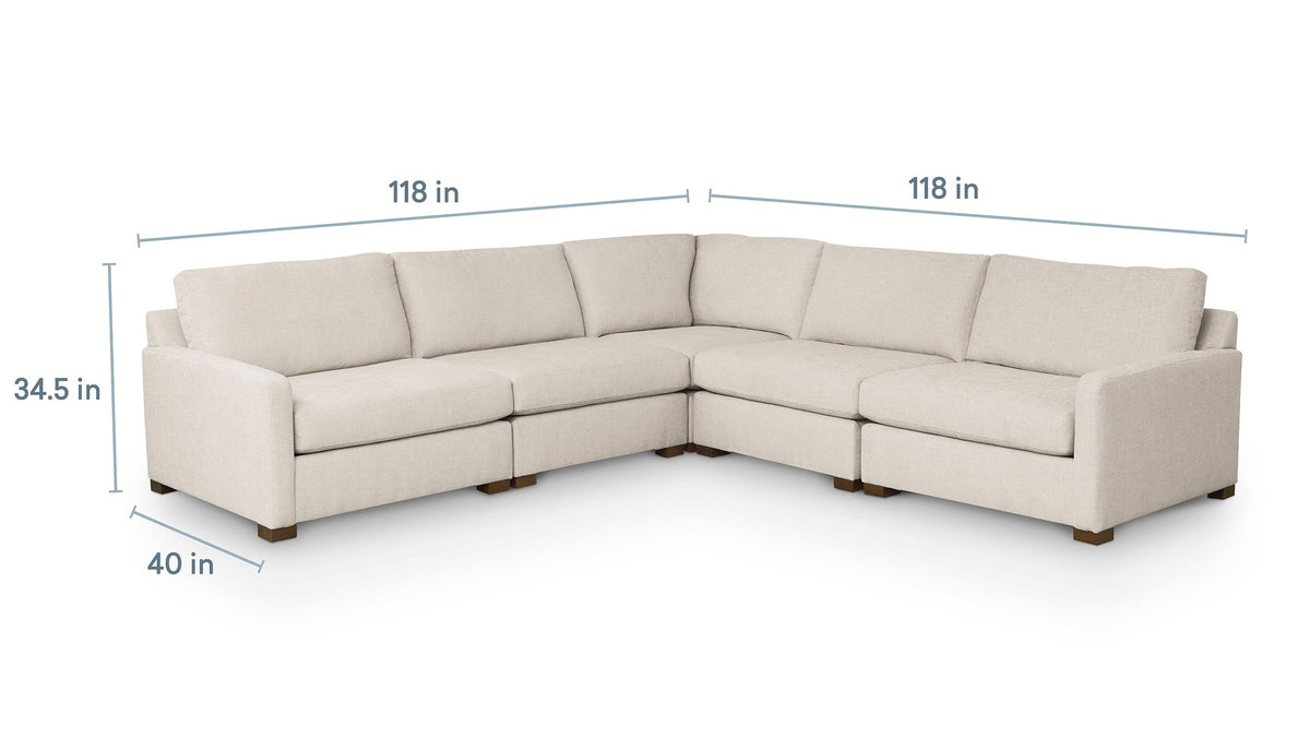 Colby Thin Track Arm Modular L-Shaped Sectional