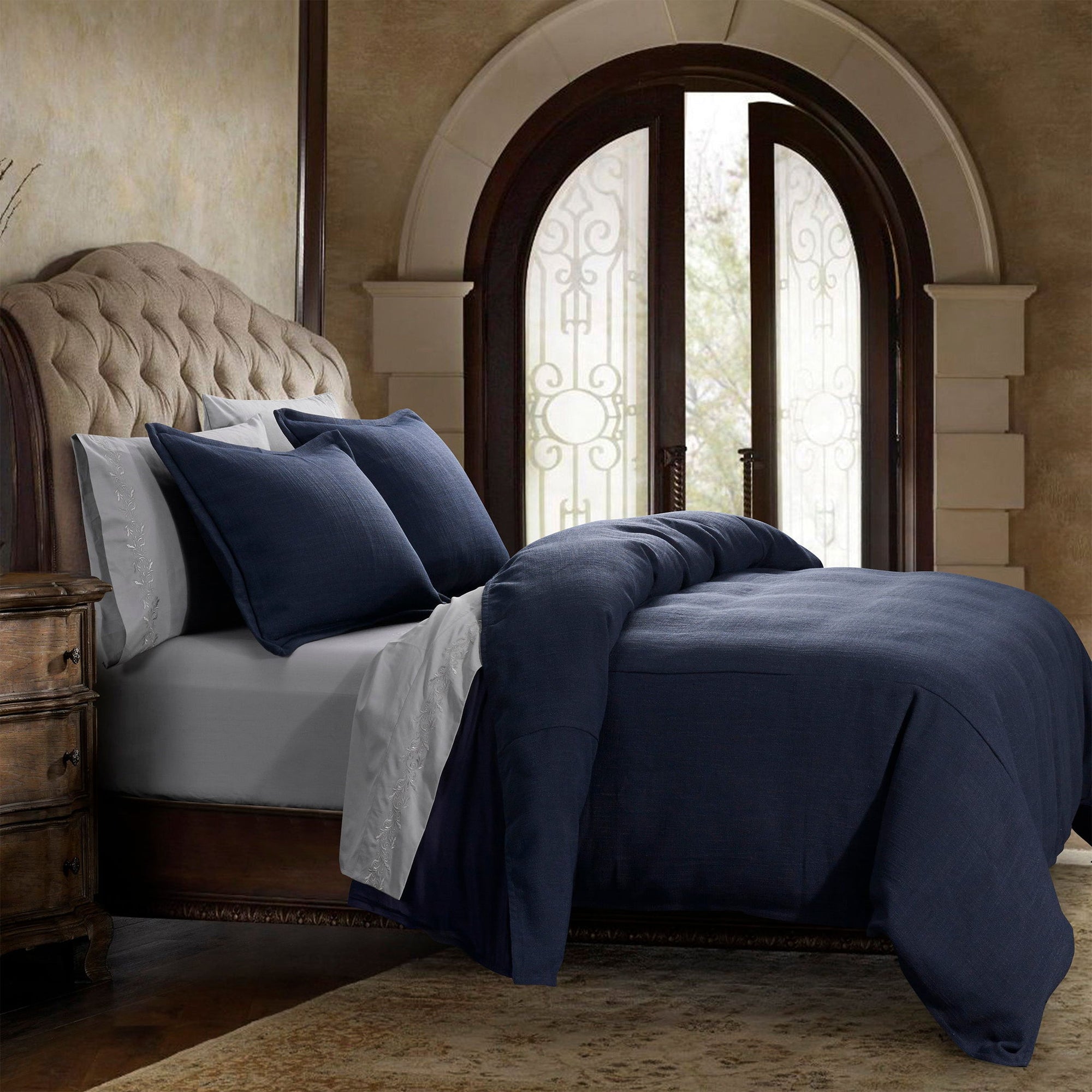 Camden - King Duvet Cover Set (Set of 3) - Blue