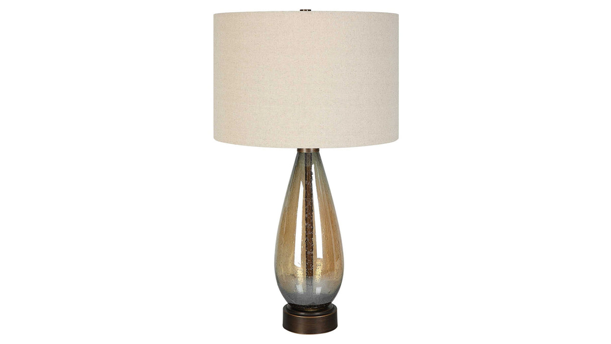 Baltic - Teardrop Glass Table Lamp - Dark Brown