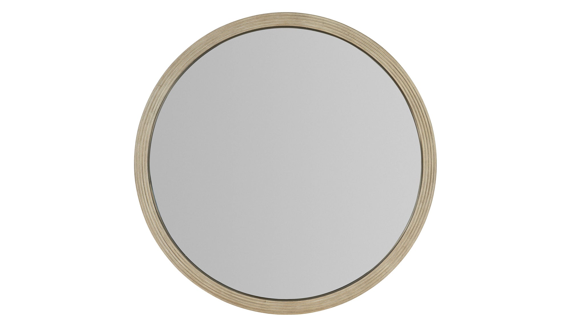 Cascade - Round Mirror - Light Brown