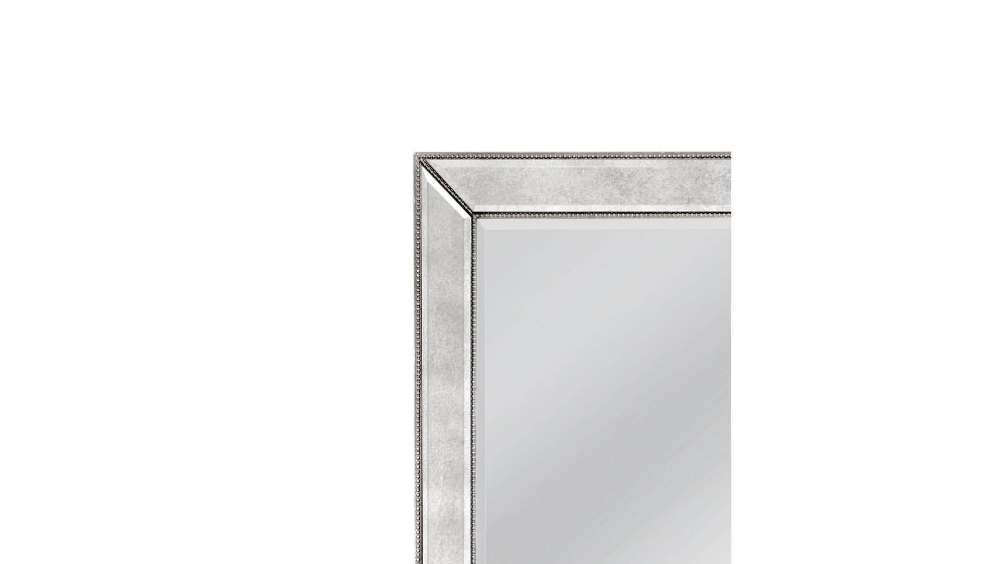 Beaded - Floor Mirror 79" - Silver