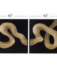 Connected Frame Canvas Set of 2 - Black / Gold