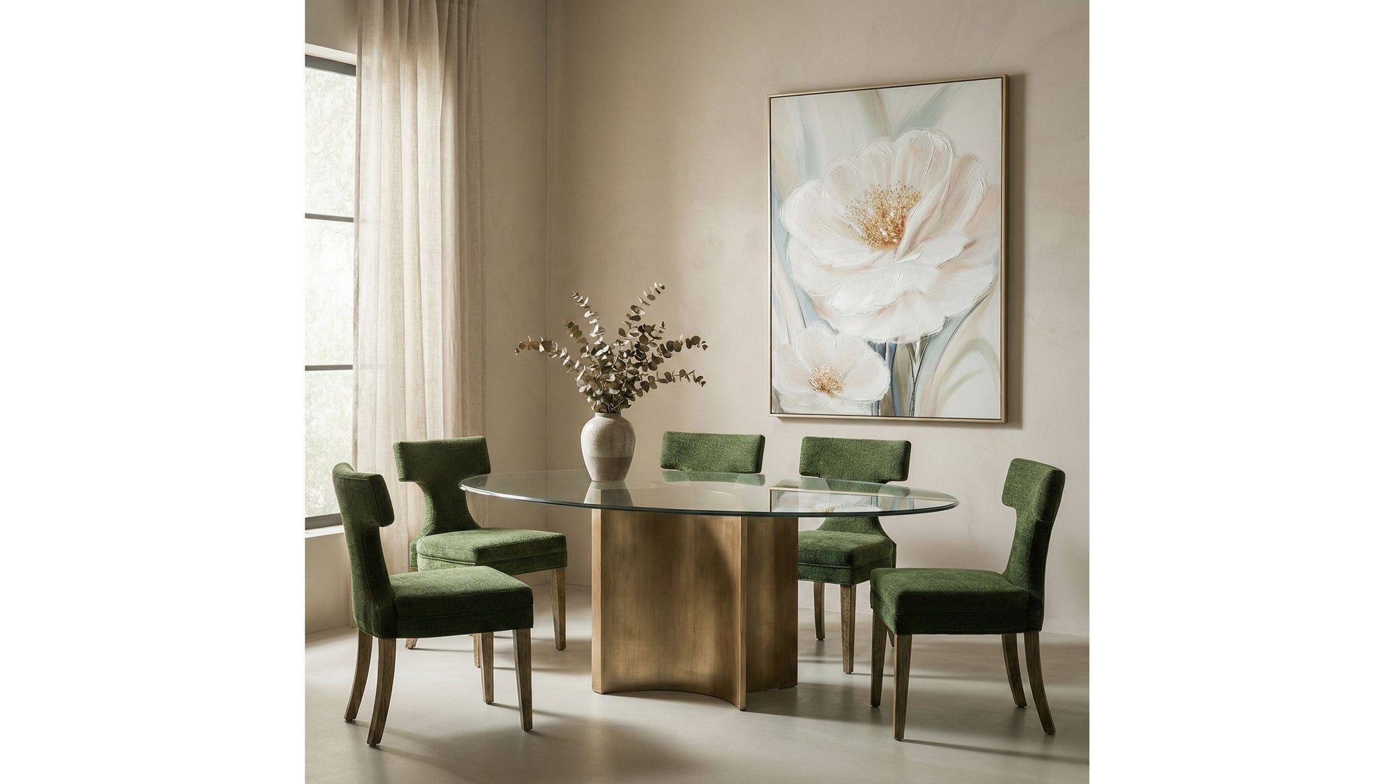 Framed Canvas Radiant Petals - Natural