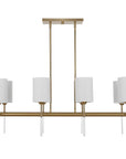 Awyr - 8 Light Linear Chandelier - Bronze