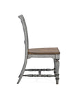 Plymouth - Dining Chair Set of 2 - Gray / Dark Brown