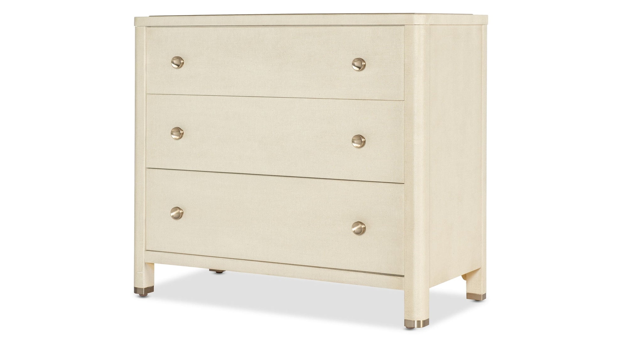 Archives - Raffia Three-Drawer Chest - Beige