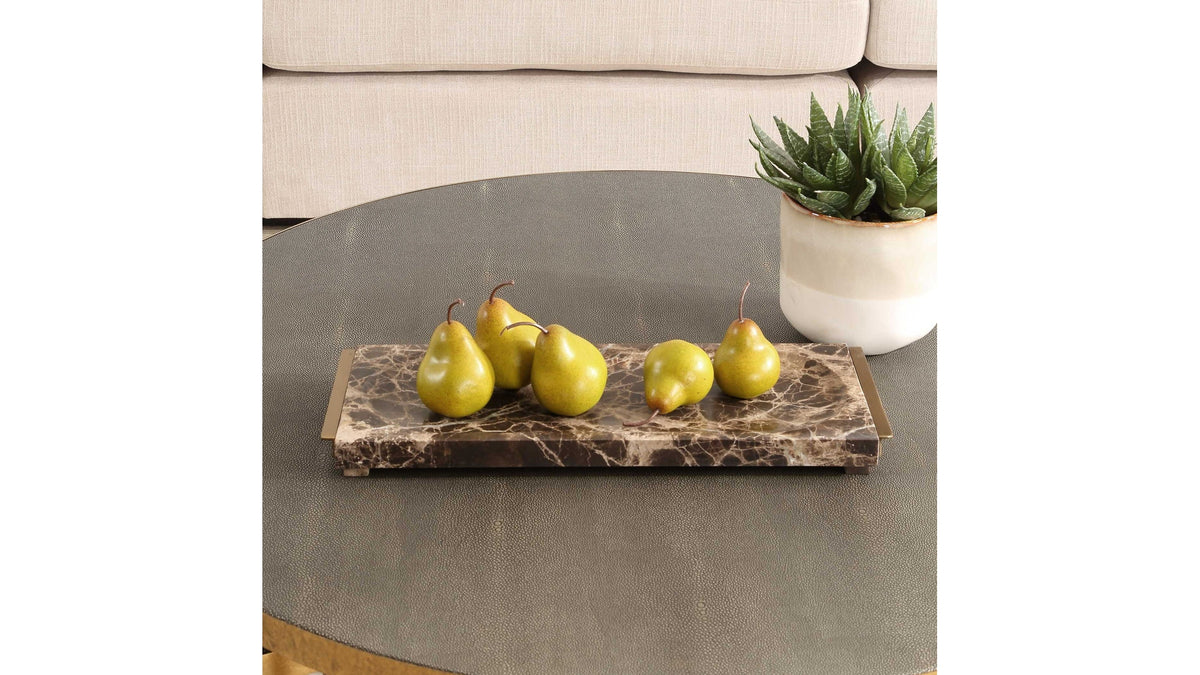 Marble Crest - Tray - Light Brown