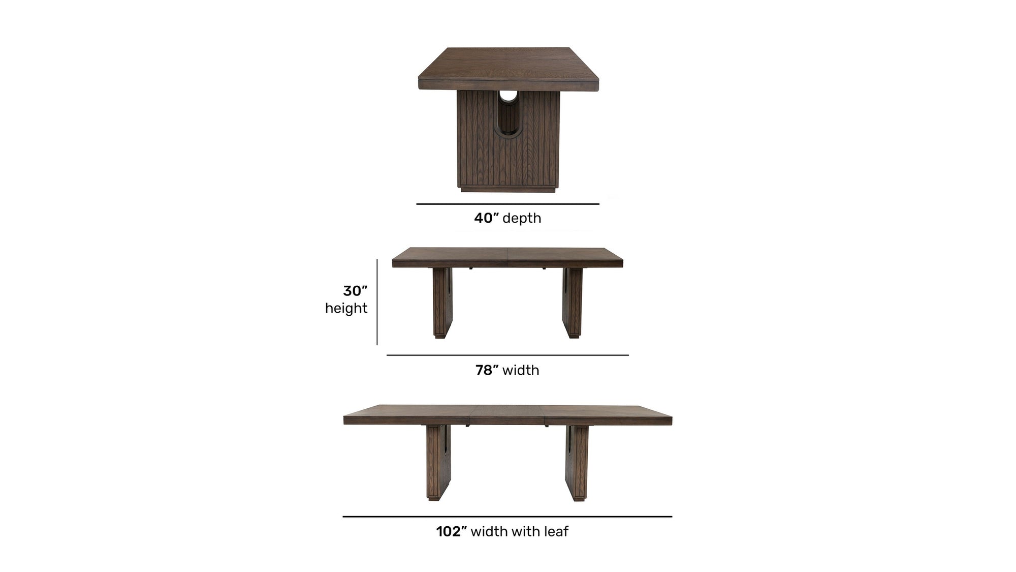 Athens - Rectangular Dining Table - Chocolate Brown
