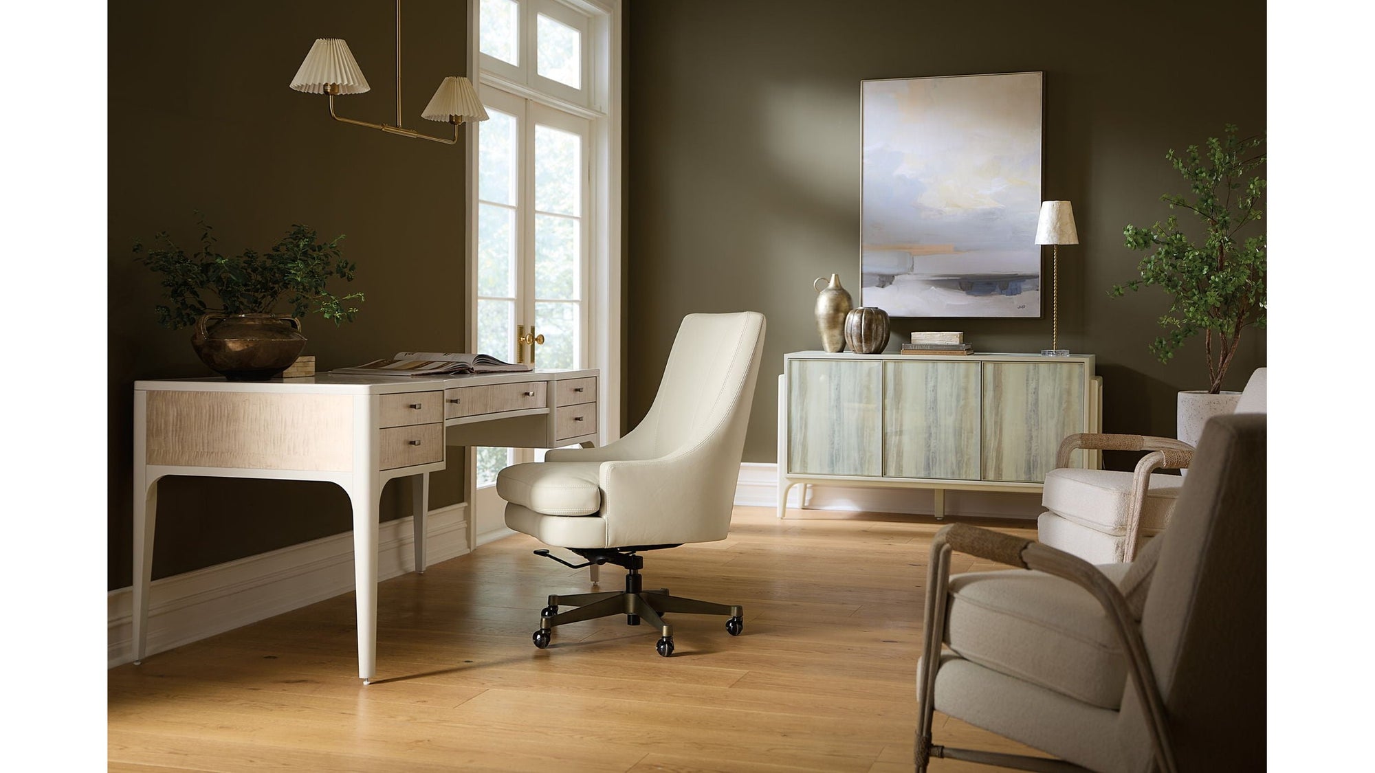 EC - Paula Executive Swivel Tilt Chair - Beige