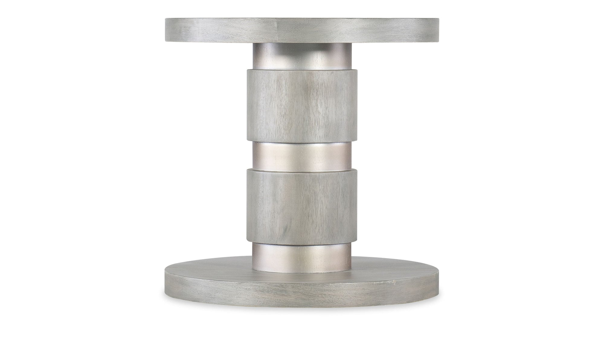 Melange - Guilded Accent Table - Pearl Silver