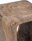 Loophole - Bleached Wash Accent Stool - Dark Brown