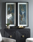 Glimmering Agate - Abstract Prints (Set of 2) - Blue