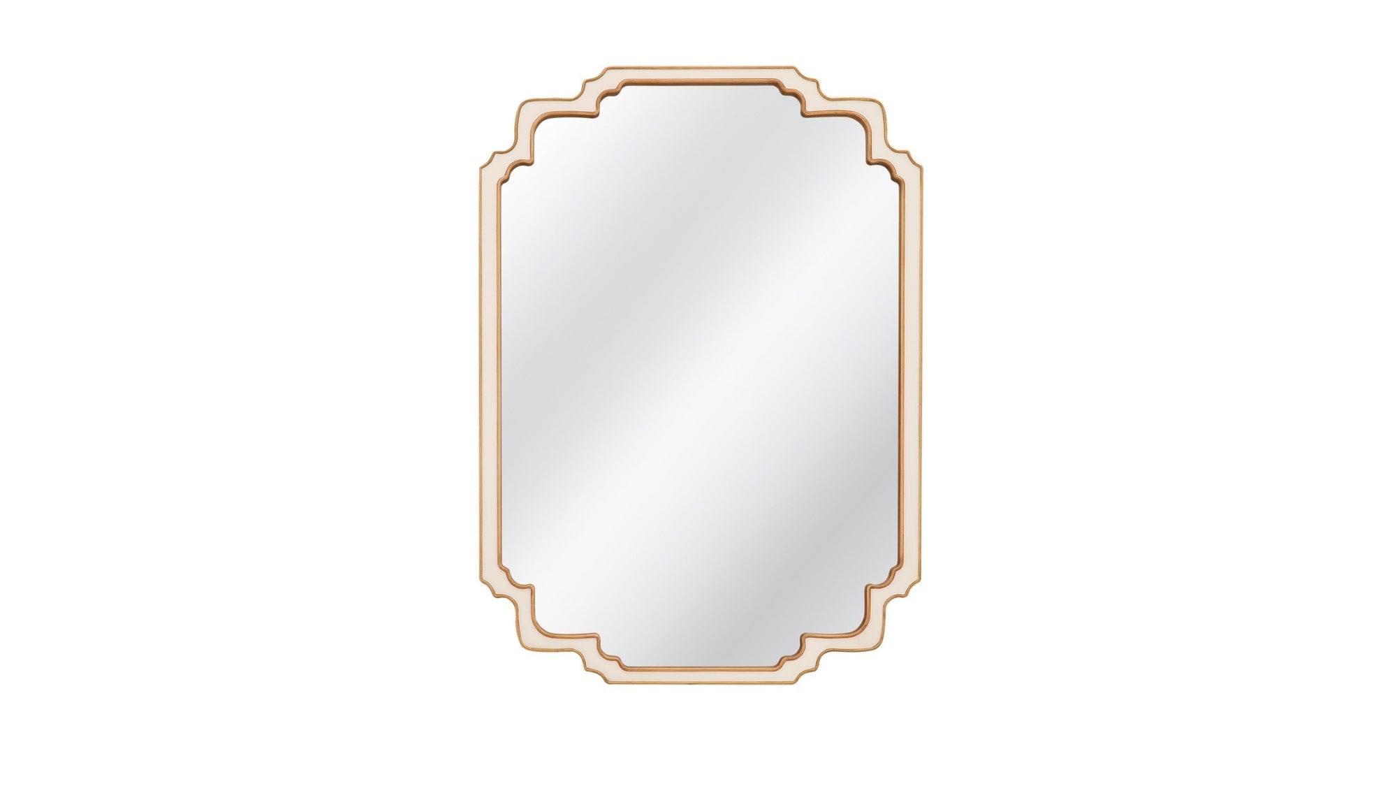 Wilmot - Wall Mirror - Cream / Antique Gold Leaf