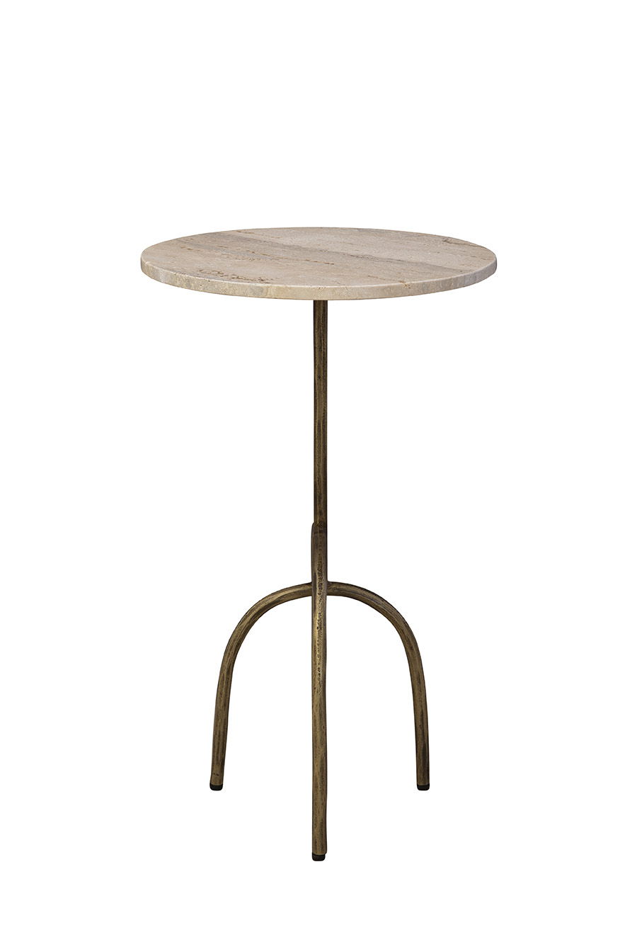 Jasper - Side Table - Beige / Gold