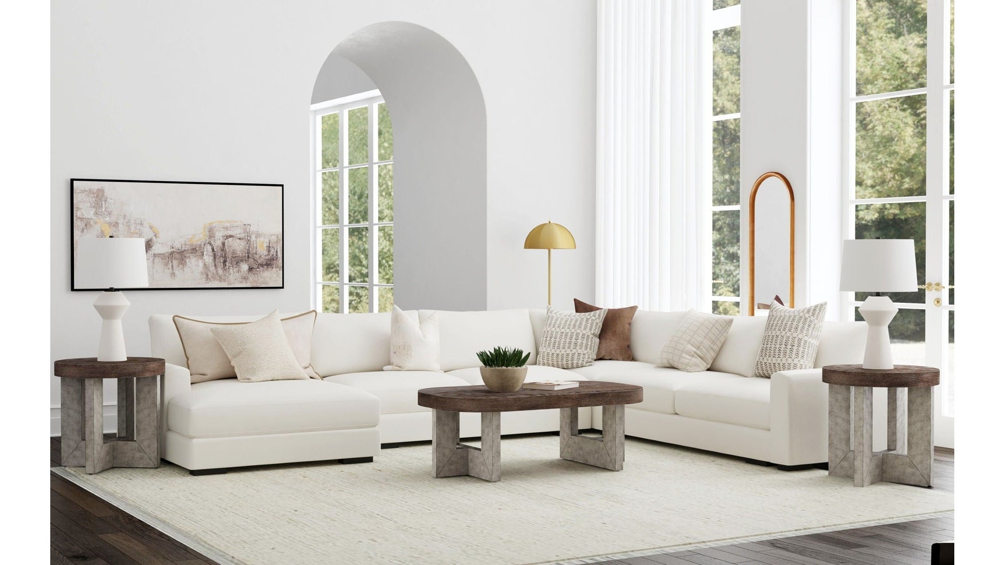 About Town Framed Canvas - Gray