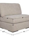 Refuge - Armless Sand Sofa