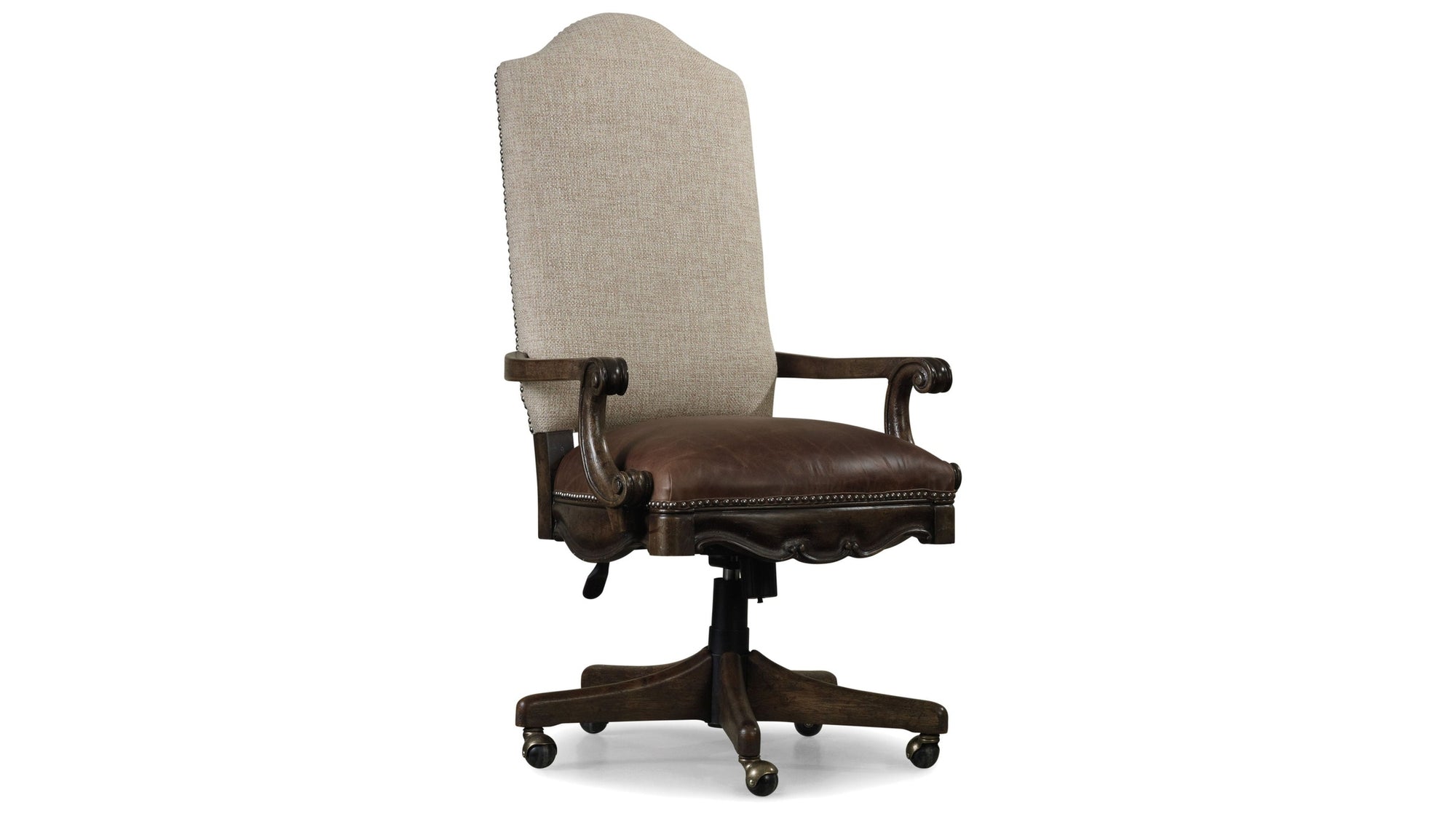 Rhapsody - Tilt Swivel Chair - Beige / Dark Brown