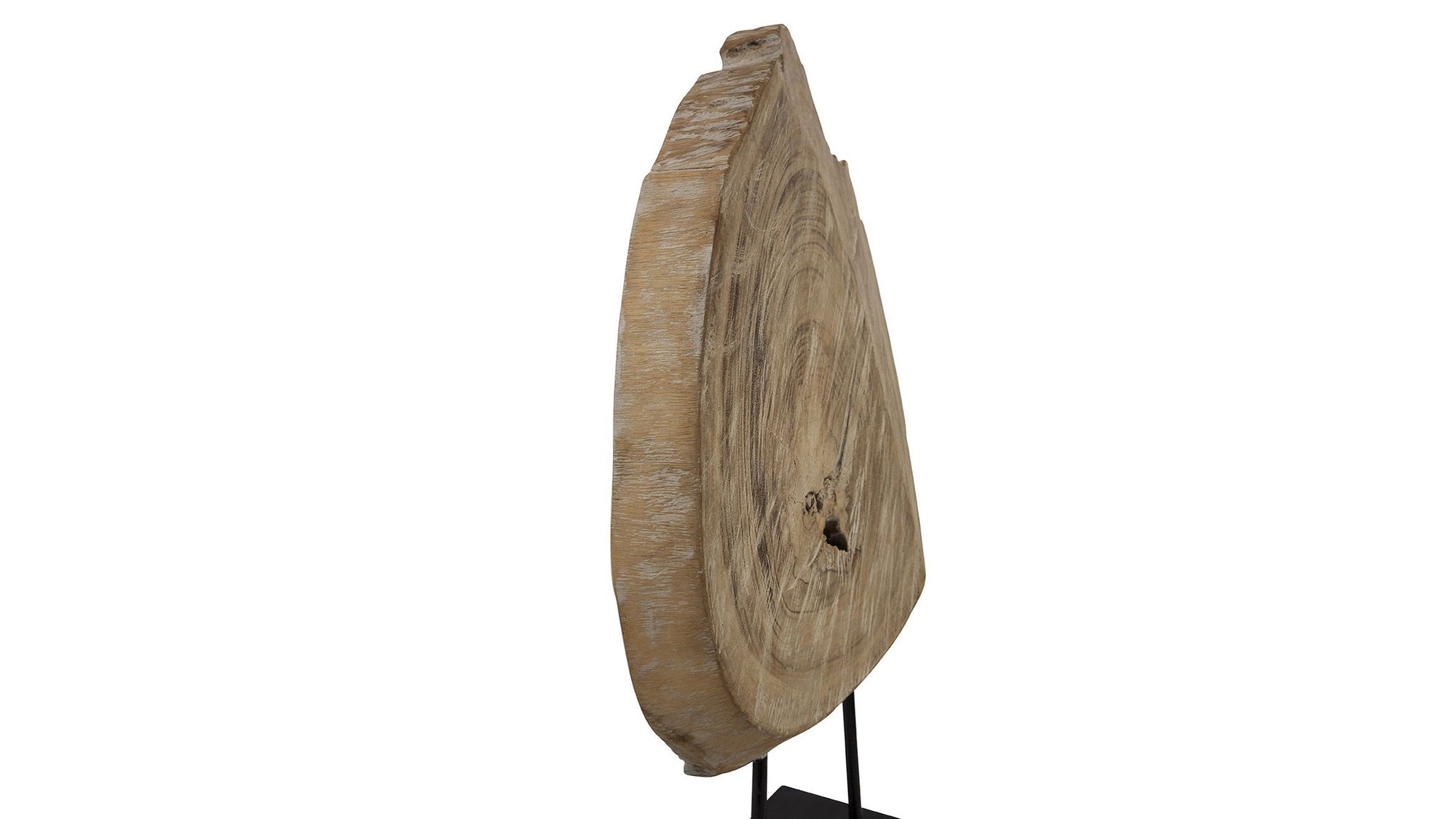 Wood Sculpture - Light Brown / Black