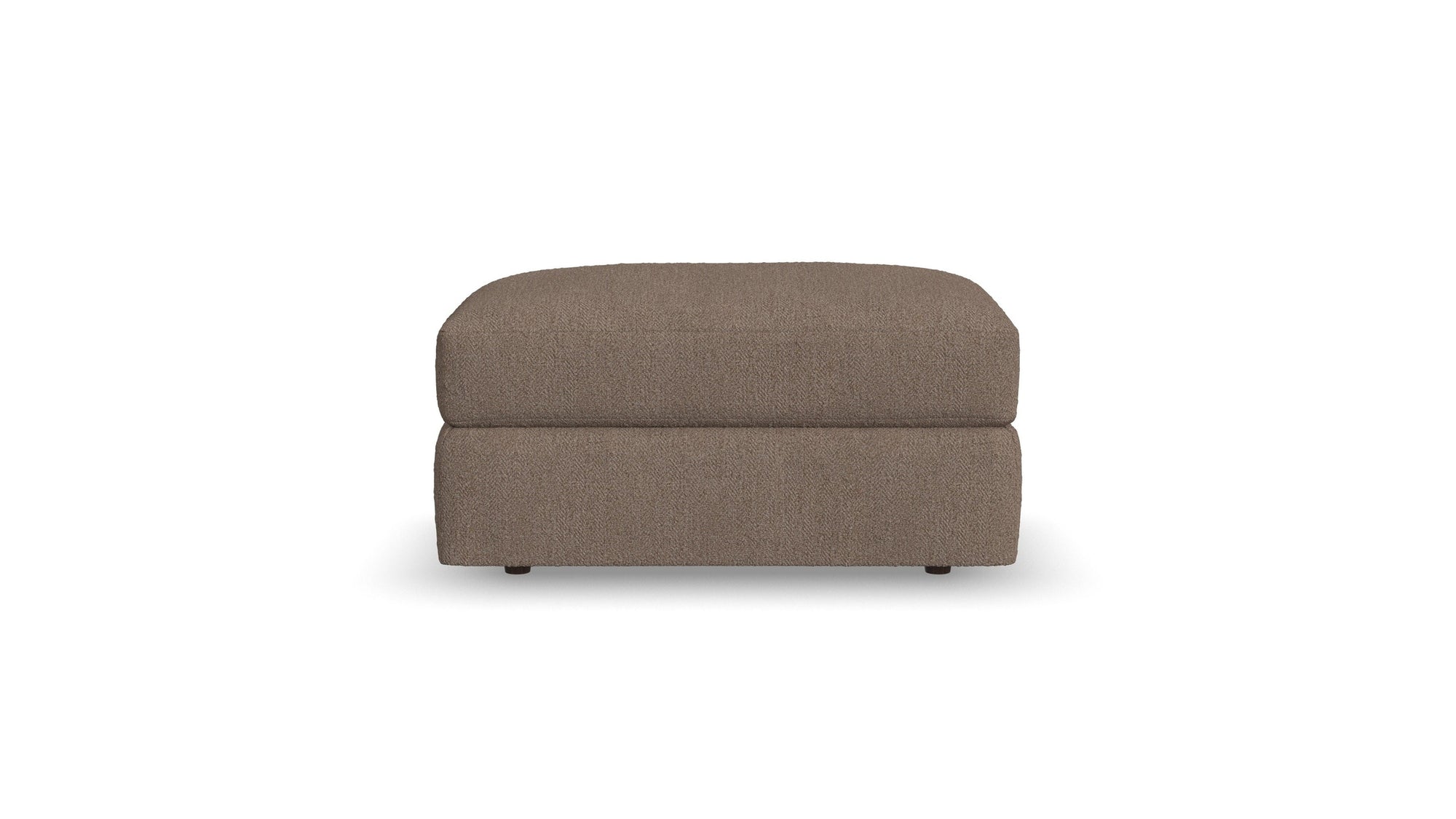 Chevy - Fabric Ottoman Pouf - Brown