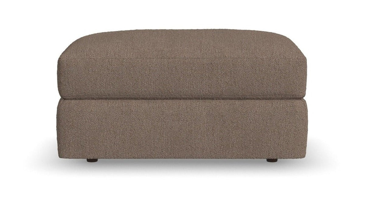 Chevy - Fabric Ottoman Pouf - Brown