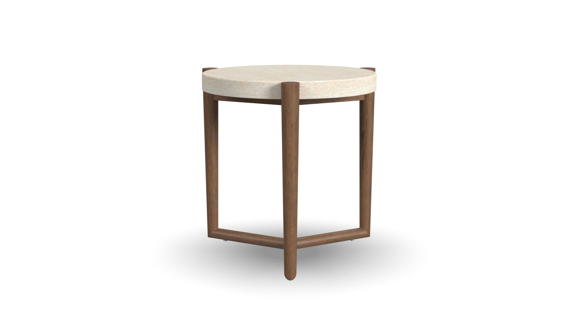 Verona - Accent Table - Beige / Dark Brown