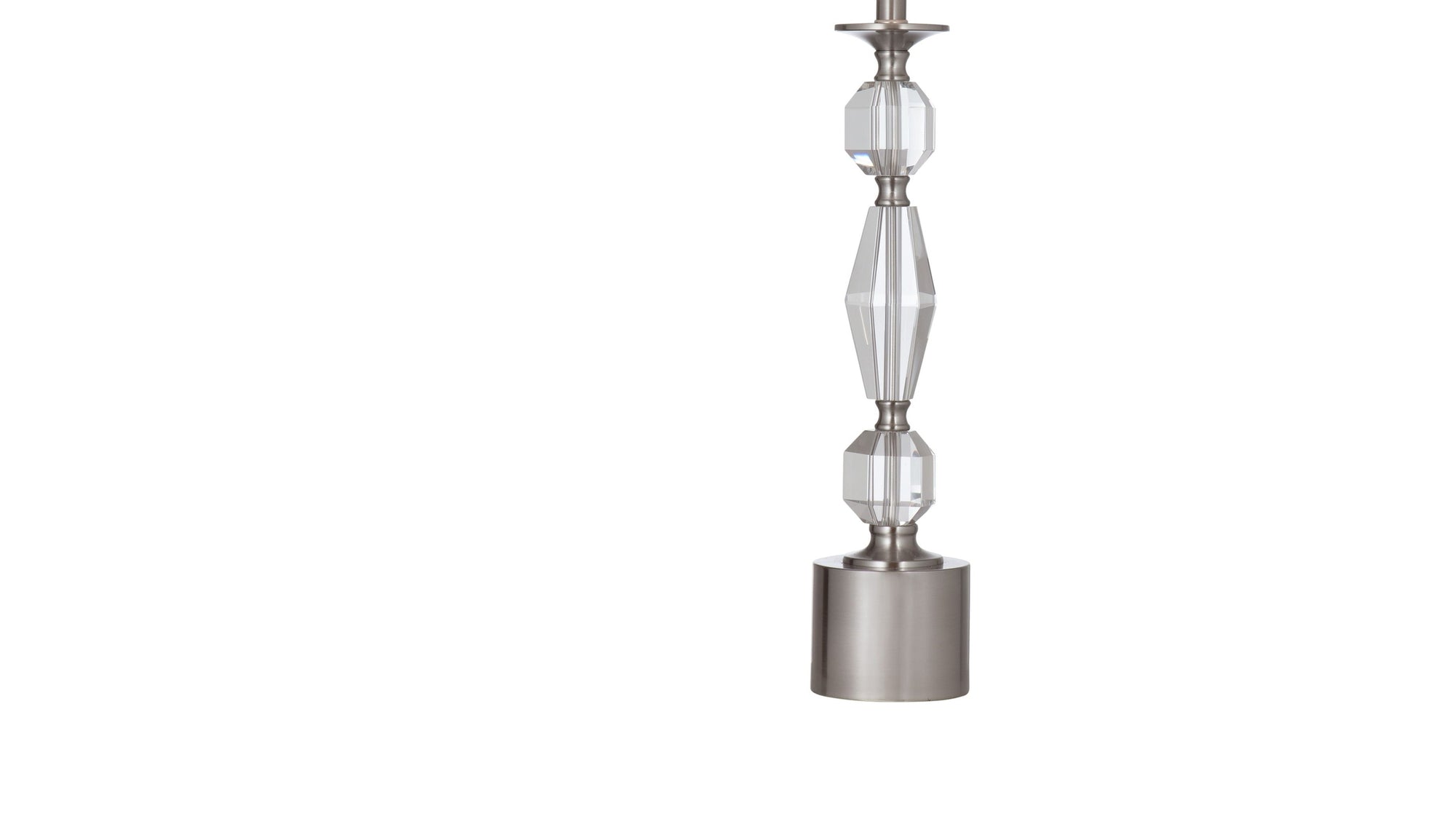 Bella - Table Lamp - Clear / Brushed Silver