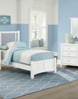 Bonanza - Ocean Blue Upholstered Bed With Mansion Footboard