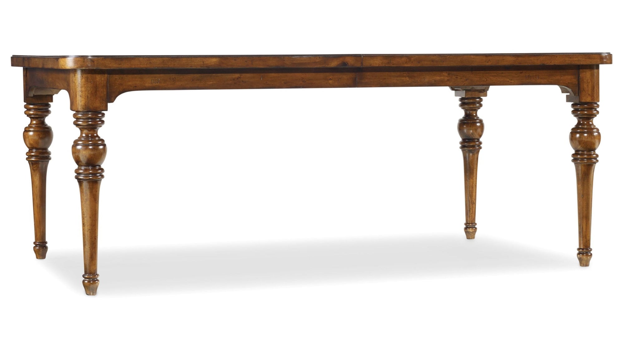 Tynecastle - Rectangle Leg Dining Table With Two 18" Leaves - Dark Brown