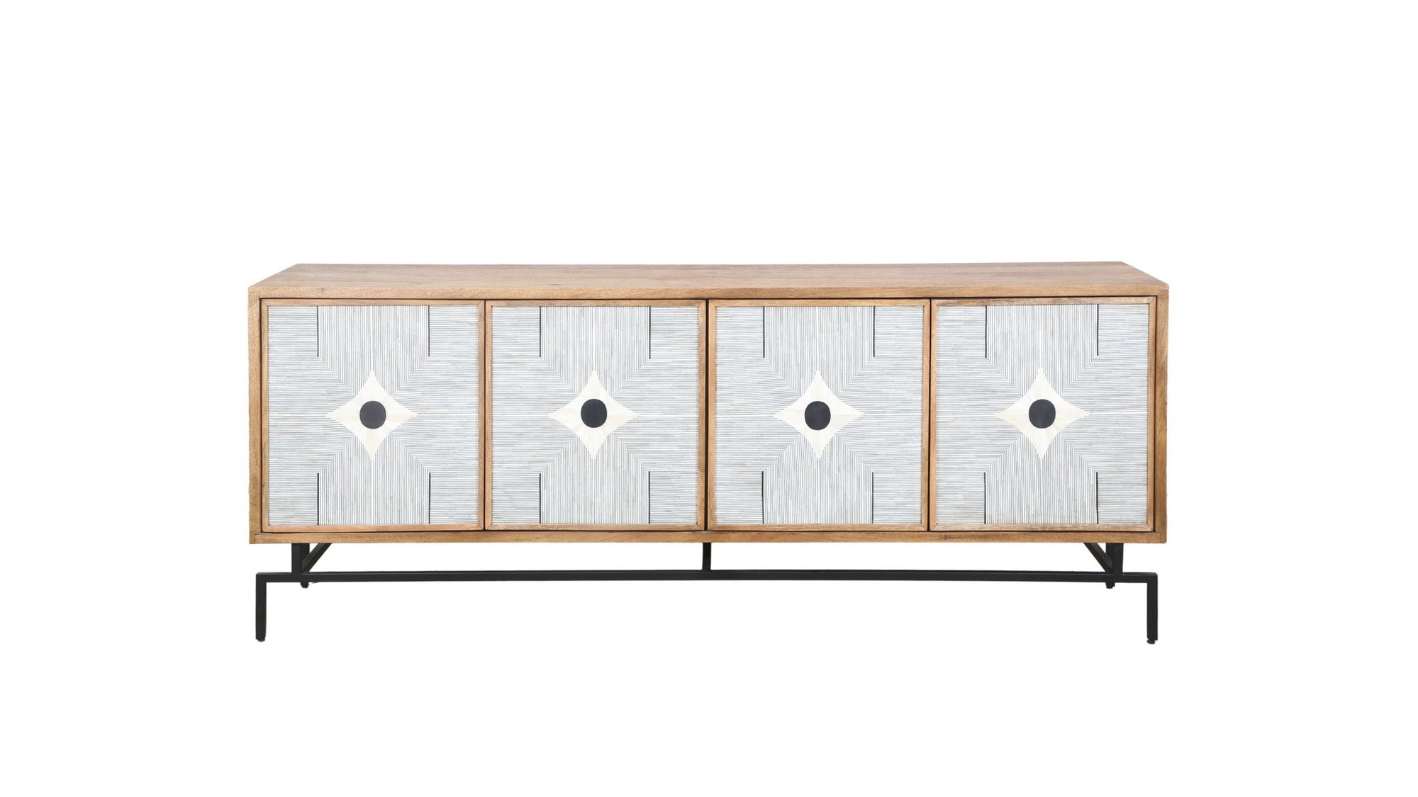 Everett - Server - Rustic Brown Mango / Ivory Bone / Grey Resin