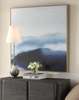 Cold Shoulder - Hand Painted Landscape Art - Black / Blue / Gray / White / Woodtone